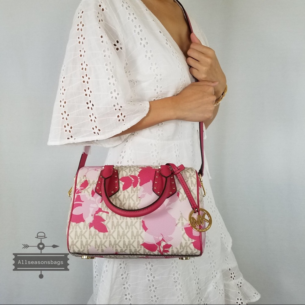 Michael Kors aria Small Satchel granita pink bag - Picture 6 of 8